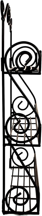 Spectrum Diversified Scroll Wall-Mounted Traditional Spice Rack Organizer for Cabinet & Kitchen, 3-Tier, Beauty & Nail Polish, 43710