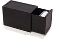 ASTAGE drawer block plastic bins stacking storage modular storage drawer home closet living office organizer with divider (Black, Small C)