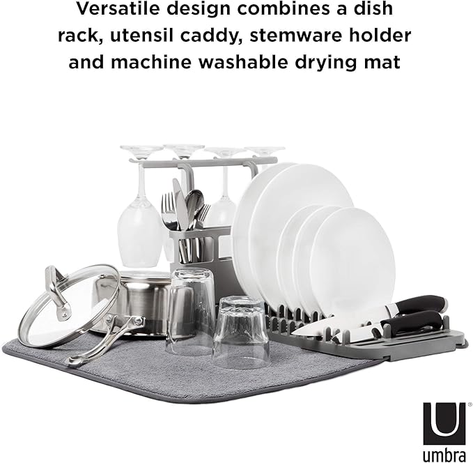 Umbra Udry Dish Rack with Dry Mat