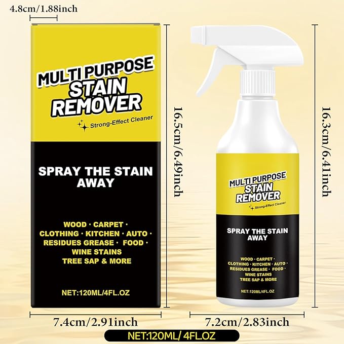 2PCS Multi Purpose Stain Remover, Kitchen Multi-purpose Foam Cleaner, Fast Acting Cleaner for Kitchen Countertops, Floors, Toilets, Cars(120ML)