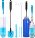 5 Pack Bottle Cleaner Brush, 15 Inches Stainless Steel Long Handle Baby Bottle Scrub Cleaning Brushes with Straw Cleaner Brush for Sports Water Bottle, Cups, Coffee Mugs, Glasswares