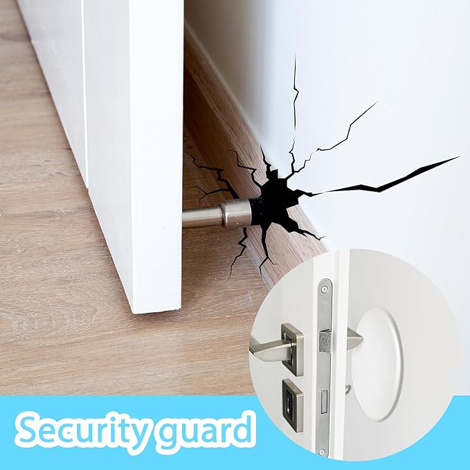 Nosiny 8 Pack Door Knob Protector Plastic 5 Inch White Self Adhesive Door Knob Protector Avoids Handle Damage (Clear)