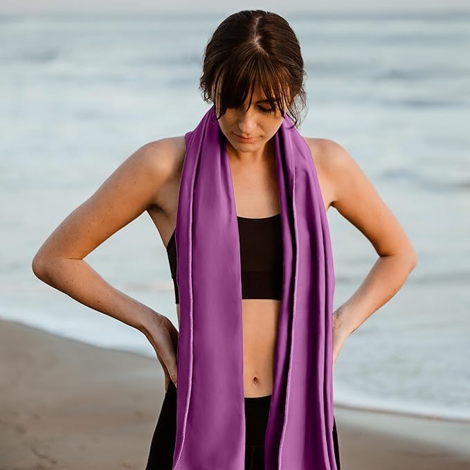 Hero Microfiber Large Beach Towel Compact for Travel (Magenta, 40" x 72")