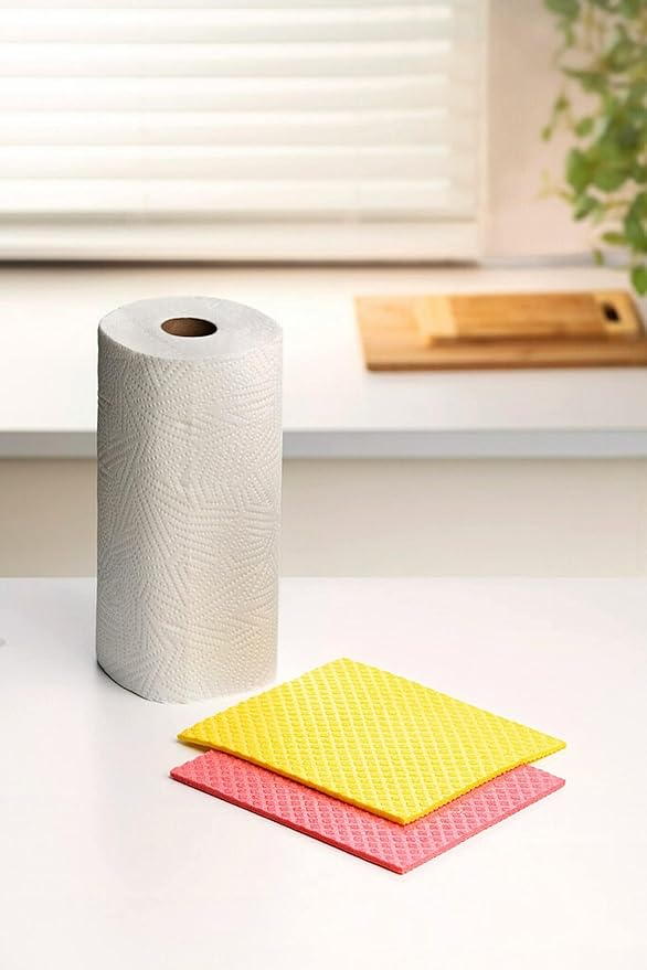 Scotch-Brite Sponge Cloth – 6-Pack (3 Packs of 2 Each), Reusable and Washable, Highly Absorbent, Multi-Purpose Cleaning Cloths