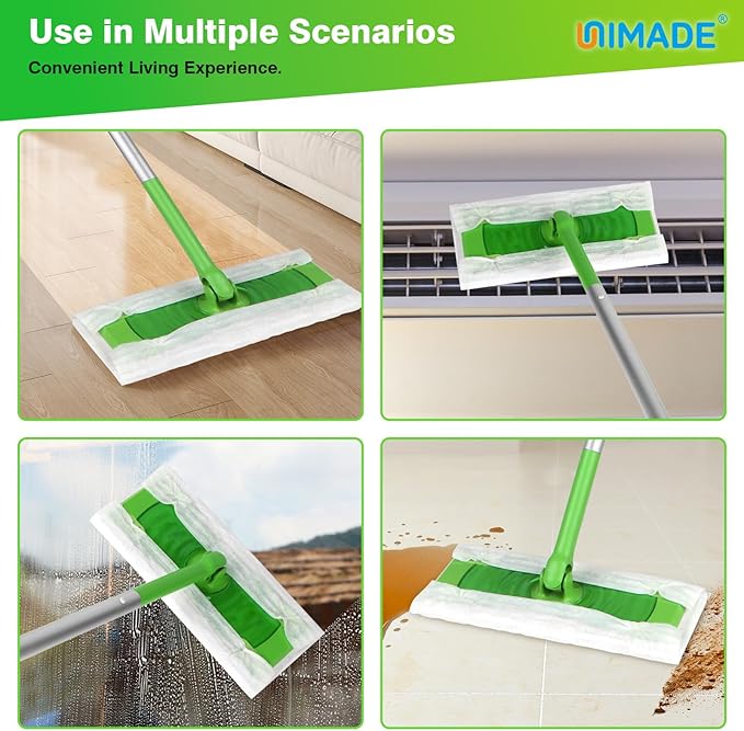 Dry Sweeping Cloths, 52 Count Mop Refill Compatible with Swiffer Sweeper - Disposable Duster Refills Mops for Cleaning Hardwood Floor Dust