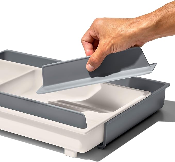 OXO Good Grips Drawer, Large Expandable Kitchen Tool Organizer, White