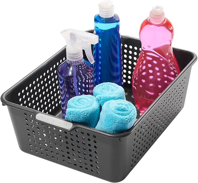 madesmart Medium Storage Basket, Granite