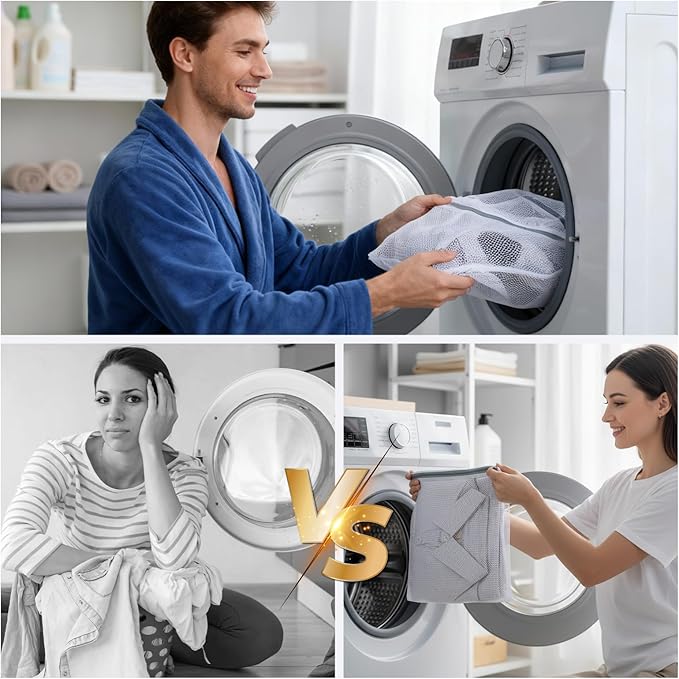4Pcs Mesh Laundry Bags for Delicates 30x20cm Small Mini Durable Lingerie Bags for Washing Machine Delicates Laundry Bag for Lingerie Underwear Socks Baby Clothes Travel 11.8 x 7.87 Inches