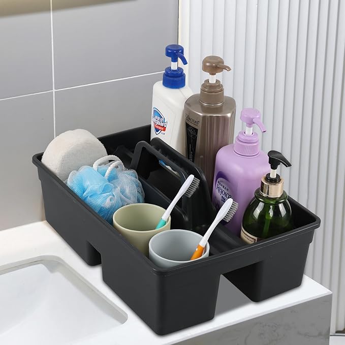 DynkoNA 6 Packs Plastic Cleaning Tool Caddy with Handle, Cleaning Supply Carry Caddy for Cleaning Products