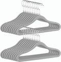GoodtoU Velvet Baby Hangers Kid Hangers Clothing 11" Toddler Infant Hanger for Nursery 20 Pack - Drak Grey