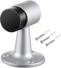 1 Pack Heavy Duty Floor Mounted Door Stop 3 in Aluminum Commercial Grade Door Stopper with Rubber Bumper & Stainless Steel Screws (Sliver)
