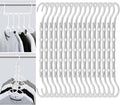 Mr. Pen- Space Saving Hangers for Clothes, 16 pcs, White, Plastic Multi Clothes Hangers Space Saving, 5 Slots, 360° Rotating Hooks
