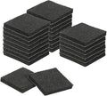 uxcell Felt Furniture Pads, 24Pcs 1.97" x 1.97" Adhesive Backed Felt Non-Slip Anti-Scratch Chair Leg Protectors for Protecting Hardwood Floor, Black