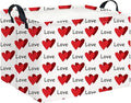 CLOCOR Rectangular Valentine's Day Gift Basket,Collapsible Fabric Storage Container,Storage Basket for Lover,Gift Bakset (Love You Heart)