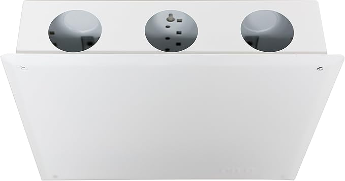 Legrand - OnQ 12 Inch Cable Management, In-Wall Media Box, Structured Wiring Enclosure, Home Networking Panel with 2.5 Inch Openings for Wires, Glossy White, EN1200