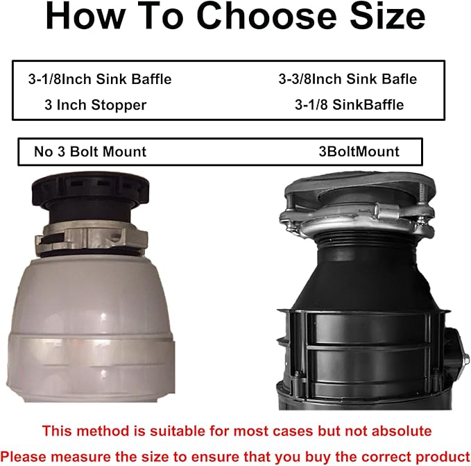 2pcs/set 3 3/8" Garbage Disposal Strainer,Kitchen Sink Drain Splash Guard,Food Scraper and Garbage Disposal Scraper for Insinkerator,Garbage Disposal Quiet Cover for InSinkErator Series