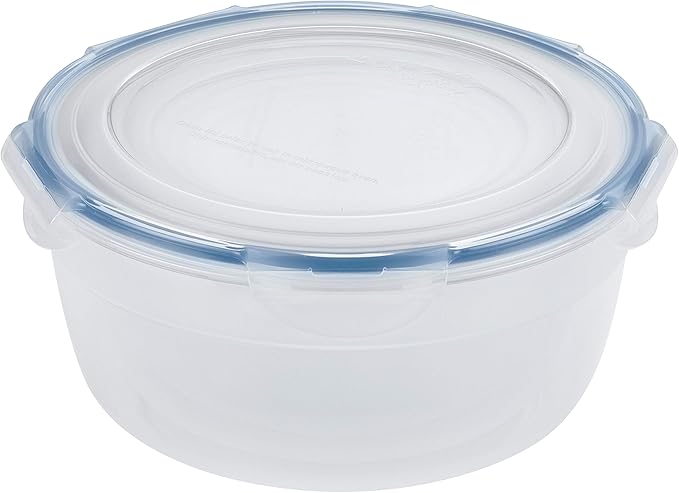 LocknLock Easy Essentials Food Storage lids/Airtight containers/Stackable, BPA Free, 6 Piece, Clear (Pack of 4)