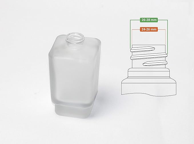 Kapitan Soap Dispenser Pump Replacement Head Black Spare Stainless Steel 28Mm Brushed Finish