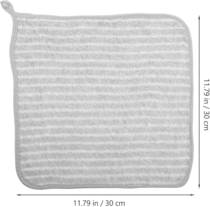 TEHAUX 10pcs Gray Large 30cm Absorbent Kitchen Dish Towels Microfiber Cleaning Cloths Lint-Free Dish Rags for Household Dishwashing and Counter Cleaning