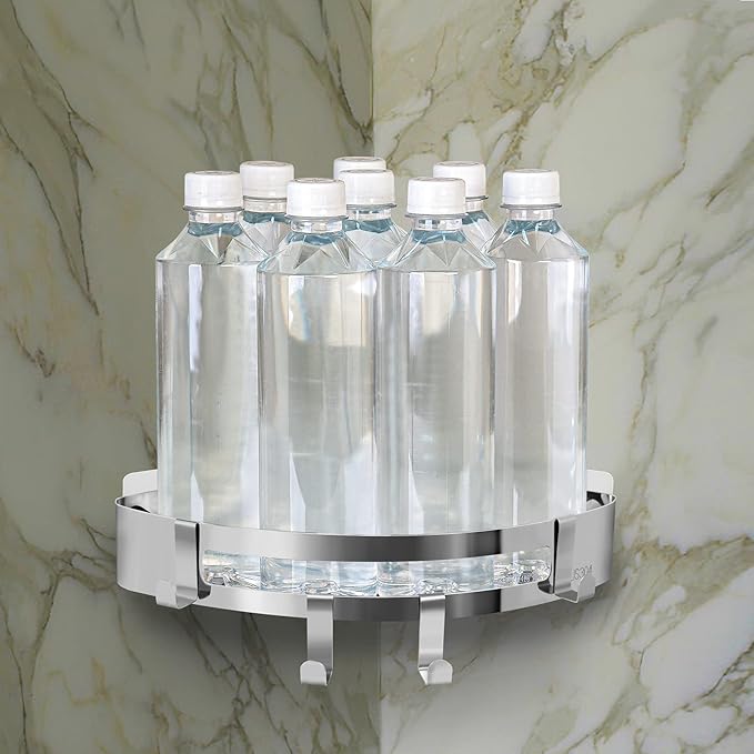 Shower Caddy Sticker Replacement 2Pcs, Strong Adhesive Stickers Hooks with Screw for Shower Organizer