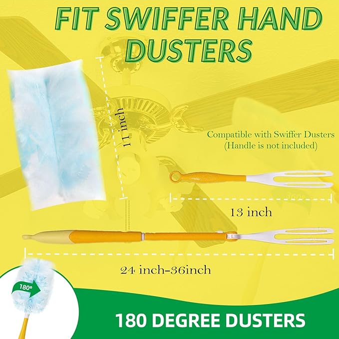 Duster Refills,Static Dust Removal Brush Disposable Replacement Head Compatible with Swiffer Duster Refills for Electronics, Furniture, Blinds, Ceiling Fans (Blue, 30 PCS)