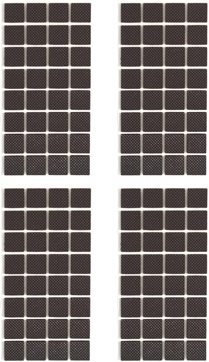 Furnigear Non Slip Furniture Pads - Self Adhesive Rubber Anti Skid Pads Grippers Rubber Chair Feet Furniture Pads for Hardwood Floors -Protectors for Furniture Table Legs Anti Slip 128 Pcs 3/4" Square