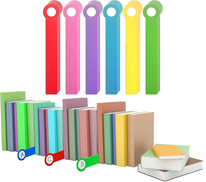 48PCS 12x2inch Library Book Dividers for Shelves with Stickers (Centimeters, 6.8 * 29)