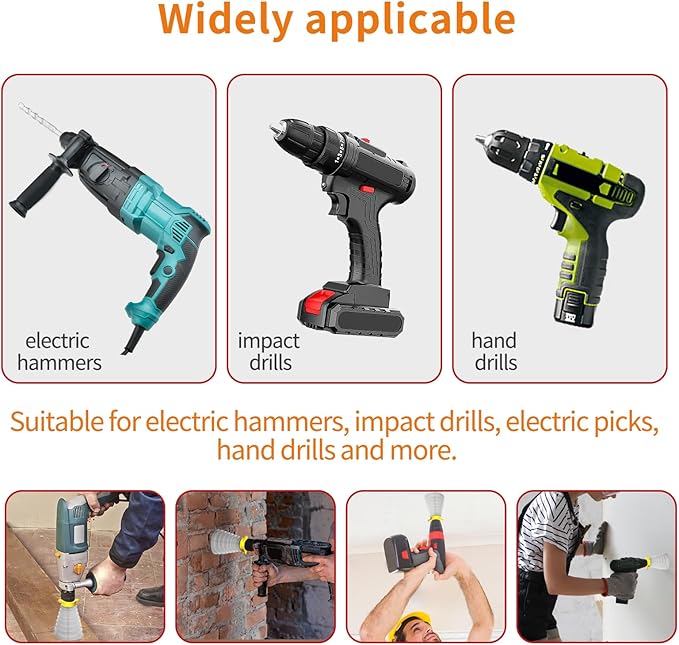 Drill Dust Cover Collector Retractable Silicone Drill Dust Bowl for Ceiling Drywall Overhead Drilling Dust Catcher Bowl Recessed light Installation Universal Fit for Hammer Drills and Impact Drills