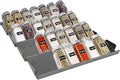 Foozet Spice Drawer Organizer for Kitchen, Adjustable Expandable Spice Rack Tray Insert 4 Tiers for Cabinet Drawer, 12.8" Wide x 17.5" Deep