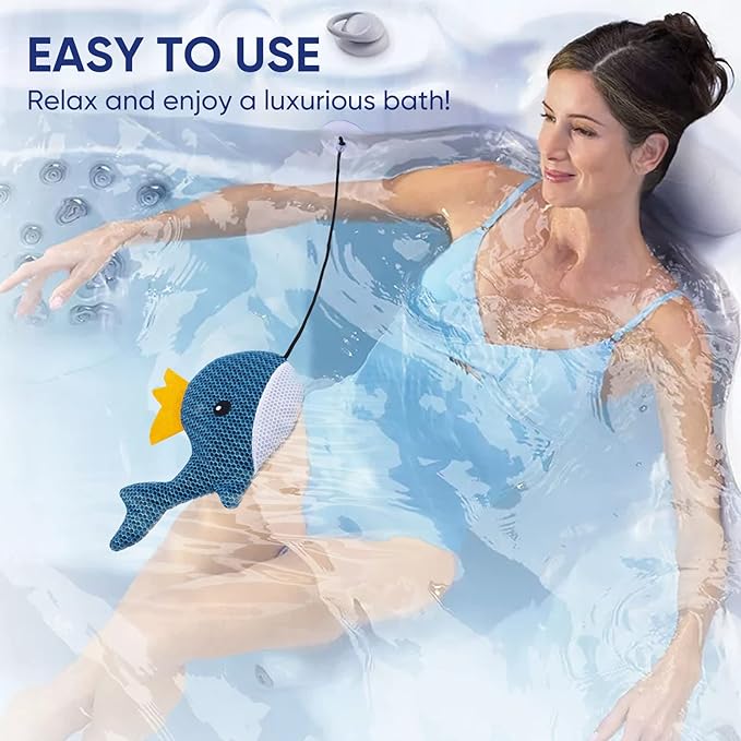 Hot Tub Scum Absorber Whale - 2 Pack Oil Absorbing Hot Tub Floating Sponge Cleaner Absorber, Keeps Water Clear, Reusable Pool Scum Absorber Hot Tub Spa Accessories
