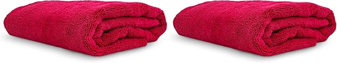 Chemical Guys MIC_723 Microfiber Towel (Red, 25" x 36") (Pack of 2)