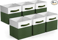 Sorbus Foldable Storage Bins – 6-Pack Fabric Storage Cubes, 11-Inch Cube Organizer Bins for Closet, Shelves, and Cubby Storage – Collapsible Cloth Storage Baskets for Home Organization