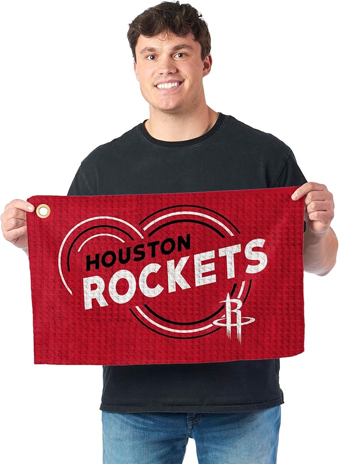 Northwest NBA Golf Towel – Official Licensed Microfiber Waffle Fabric, Absorbent 16x25 in Club Cleaning Accessory