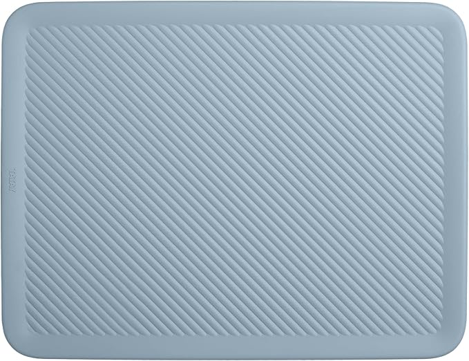 Superio Ribbed Collection Lid for Decorative Plastic Basket Open Home Storage Bins Organizer Baskets, Large Blue - for Organizing Closet Storage Bins for Shelves Drawer Shelf 15/22 Liter