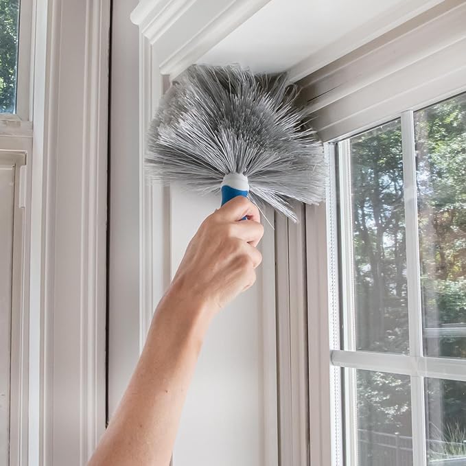 Unger Cobweb & Corner Duster – Dusters for Cleaning,Compatible with Telescopic Poles,Dusting Tools,Great for Ceilings,Moldings,HVAC & Floor Vents,and Corners,(Pack of 6)