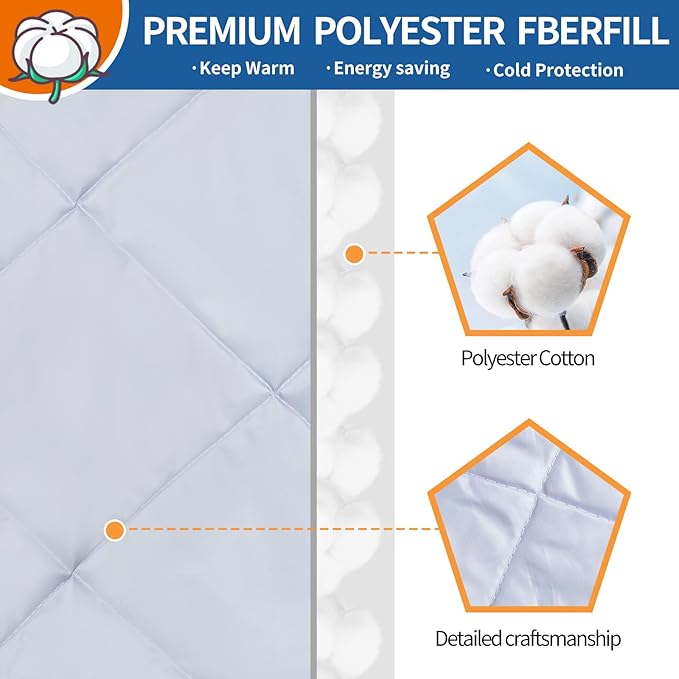 Magnetic Thermal Insulated Door Curtain with Detachable Visible Windows, Thicken Polyester Fiberfill & Durable Oxford Fabric, Hands Free Windproof Door Screen
