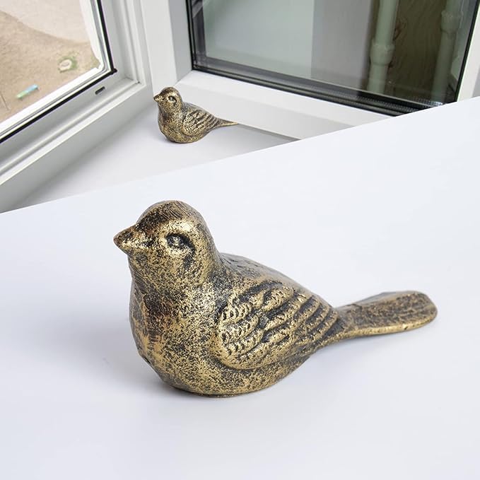 2 Pack Cast Iron Bird Door Stopper,Cute Heavy Duty Door stoppers, Door Stop Wedge Avoid Drilling Holes Doorstop for Home Office Garden