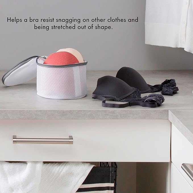 2 Pack Bra Wash Bag | Laundry | Washing and Drying | Holds 4 Full Size Bras | Panties | Socks| Micro Mesh Fabric