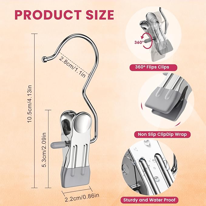 50 Pack Pants Hangers with Clip,Legging Organizer for Closet Hanging, Space Saving Yoga Pants Hangers Clip Hanger Wardrobe Organization,Closet Organizers and Storage for Jeans,Shorts,Skirts,Hats-Gray