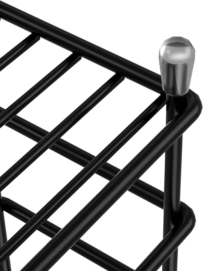 HBlife Toothbrush Holders for Bathroom, 5 Slots Black Stainless Steel Bathroom Accessories Organizer for Small Spaces