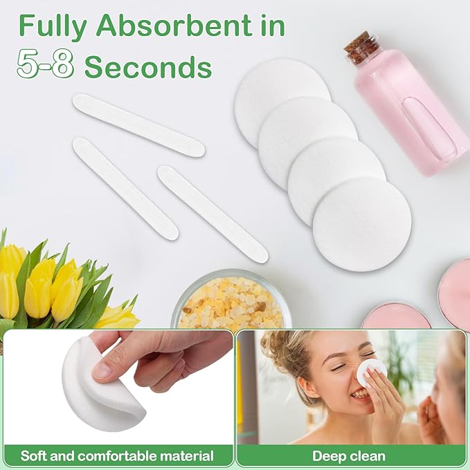 84 Pcs Facial Sponge Compressed, Luxiv Face Cleansing Sponges for Estheticians Compressed Makeup Sponge Round Wash Face Sponges for Women Compress Exfoliating Removal (White)