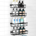 Moforoco Adhesive Shower Caddy Organizer Shelves Rack - 5 Pack Corner Bathroom Storage Organization, Home & Kitchen Decor Inside RV Accessories, Hanging First Apartment Household Camper Essentials