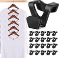 HOUSE DAY Space Saving Hanger Hooks 20 Pack, Black Clothes Hanger Connector Hooks, Heavy Duty Hangers Hook Space Saver, Sturdy Hangers Connector Hook, Premium Cascading Space Saver for Closet