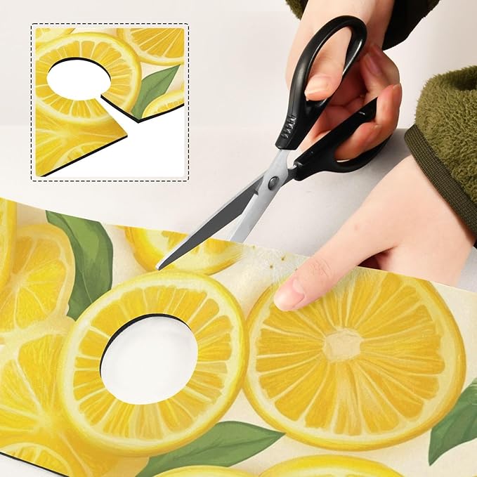 Yellow Dandelions and Summer Lemon Kitchen Sink Splash Guard Sink Faucet Mat Faucet Handle Drip Catcher Drain Mats for Kitchen Bathroom Countertop Absorbent Dish Drying Pad 2Pack 30x5.4IN