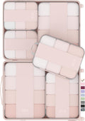 6 Set Compression Packing Cubes for Travel Essentials,Compressible Expandable Packing Cubes for Suitcase,OlarHike Luggage Organizer Bags for Travel,Handy Helper for Organizing Clothes(Beige)