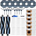 (30 Pack) Replacement Accessories for eufy Omni C20 Robot Cleaner, 2 Main Brushes + 6 HEPA Filters 6 Mop Pads 6 Dust Bags 8 Side Brushes,2 Tools