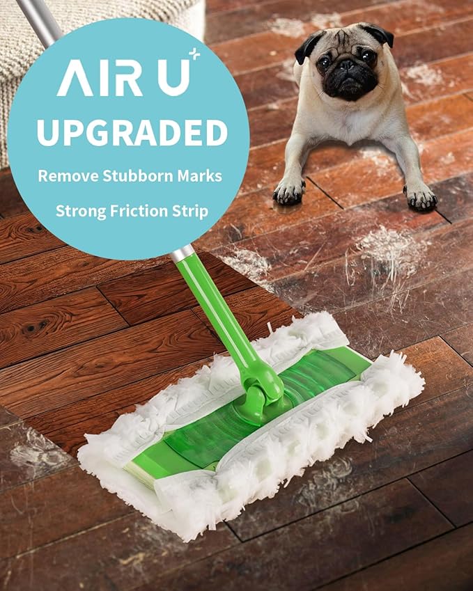 Heavy Duty Dry Sweeping Cloths for Swiffer Sweeper, Disposable Pet Dry Mop Pad Refills, Super Thick, 4X Locks Out Dust and Hair for Floor Cleaning