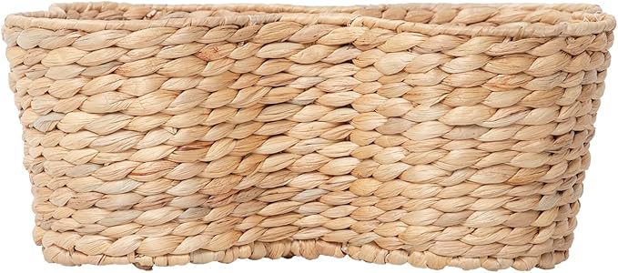 Water Hyacinth Dog Toy Basket, Bone Shaped Dog Toy Storage Basket, Pet Toys Organizer Bin, Handmade 16" x 13" x 7"