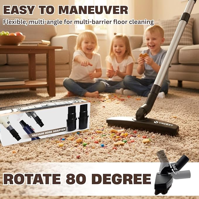 Round Horse Hair Dusting Brush & Hard Floor Attachment for Shark Vacuum Accessories & Attachments Compatible with Shark Rotator NV360 NV350 NV500 NV501 HV300 HV301 HV322 HV371 HV372