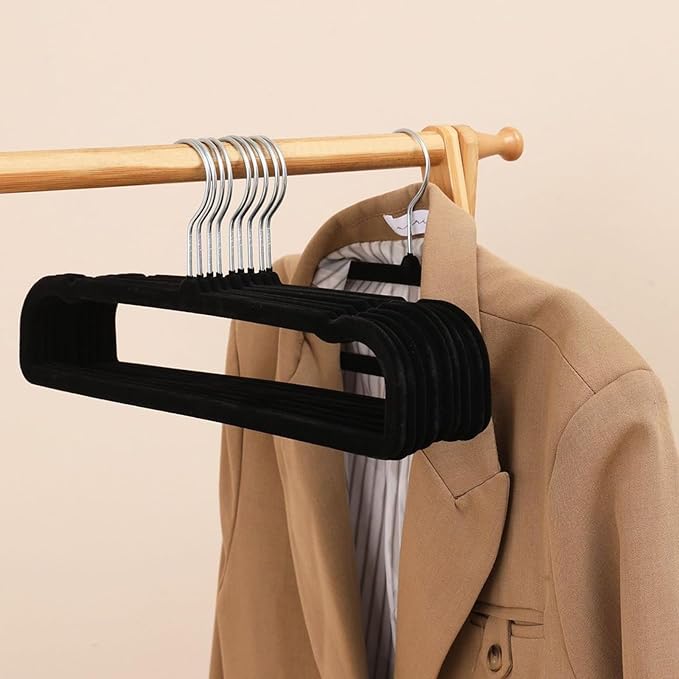 Velvet Pants Hangers 20 Pack,Premium Non Slip Velvet Hangers,Thin Space Saving Slim Clothes Hangers with 360° Swivel Hook,13.77inch